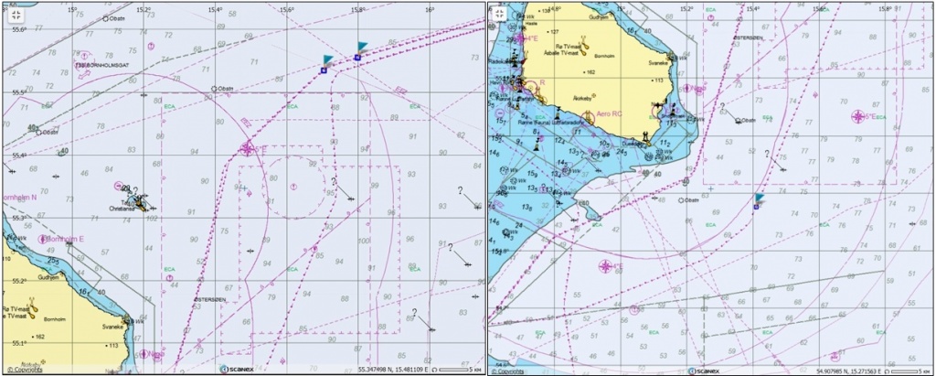 Штурманская карта балтийского моря