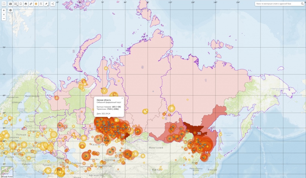 Сканэкс карта лесных пожаров